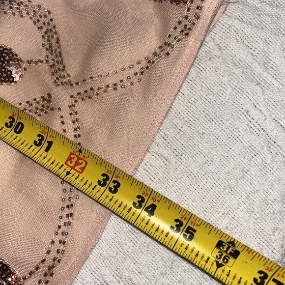 Vvm Curve Formal Dress. Size Medium.  Rose Gold. Sheer Top.  NWT. Has Stretch - Picture 14 of 14